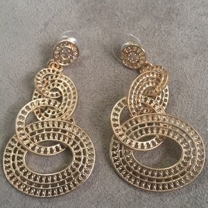 Gold costume earrings